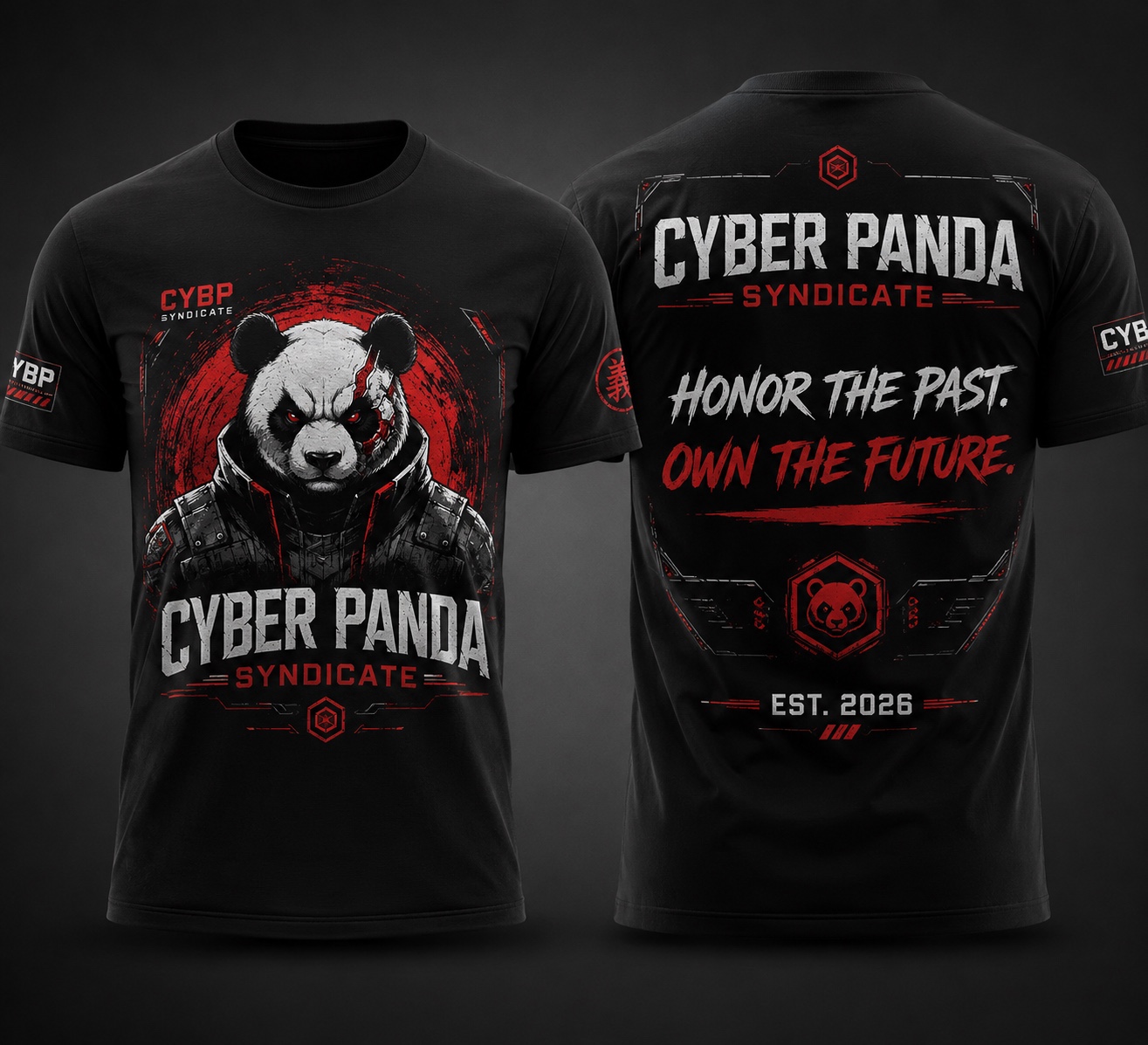 Cyber Panda Warrior T-Shirt